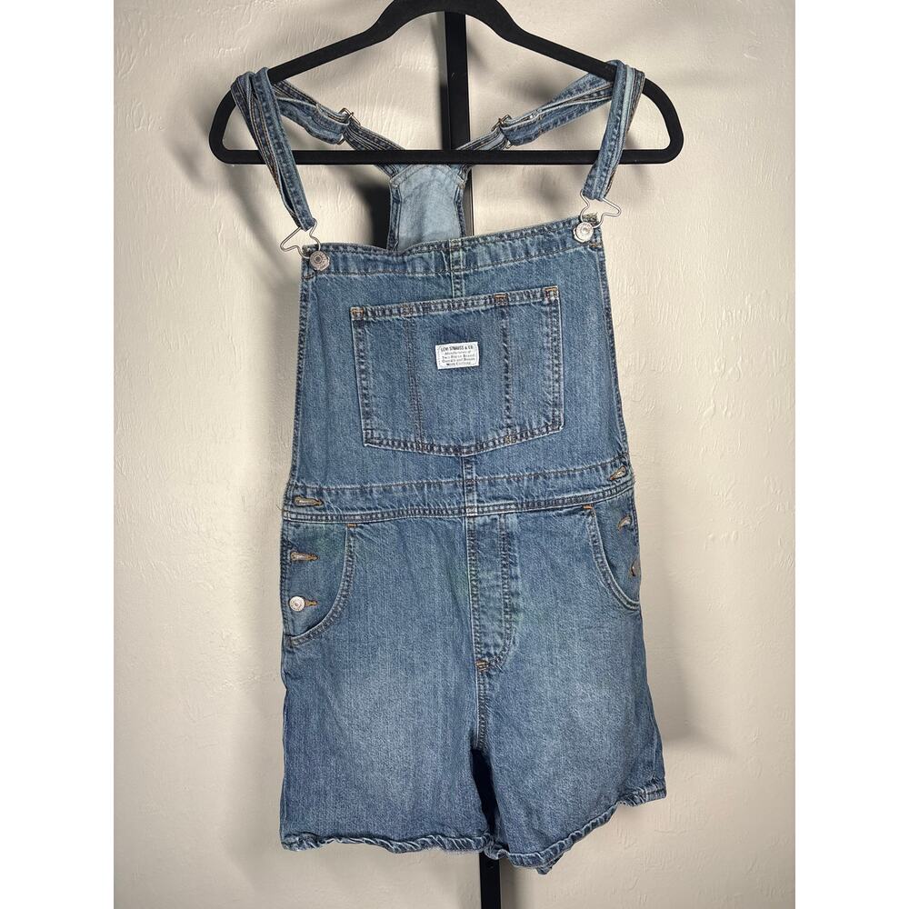 Levi's Vintage Shorttalls Womens M Eat My Shorts Medium Indigo Denim Romper - Picture 2 of 7